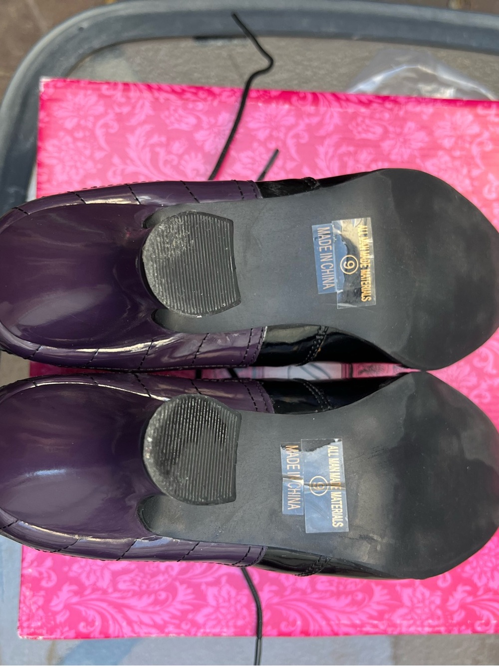 Ellie Black and Dark Purple Patent Lace-Up Pointed Boots - Picture 4 of 12
